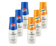 Saturator do wody i akcesoria SodaStream MIX Syrop PEPSI 3 szt. + MIRINDA 3 szt.